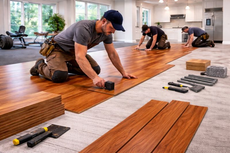 Cherry Floor Installation in Evans, CO