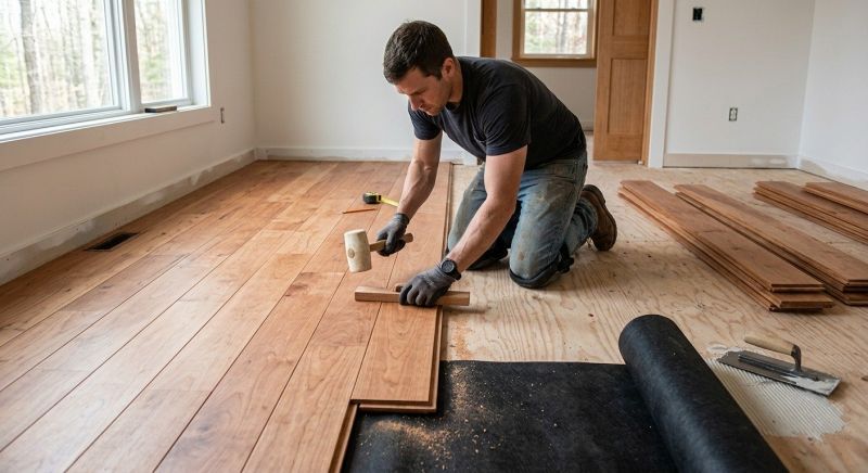Cherry Floor Installation in Windsor, CO
