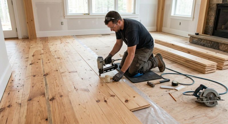 Pine Floor Installation in Greeley, CO